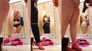 bbw redhead masturbating in Forever 21 changing room