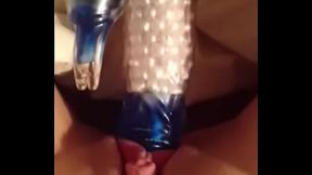 Lauren, aka SecretNipples from tumblr dildoing her pussy