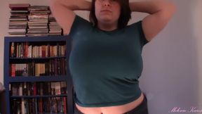 Huge Boobs In Huge Boob Tit Drop Blue Shirt