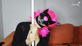 Experience my big natural tits as I masturbate with my pussy mask