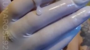 12 MIN POV Luna your girlfriend took a sneak peak at your browser history and discovers your glove fetish, but little do you know I have one myself! So I decided to tease you with my latex gloves until we end up fucking you!
