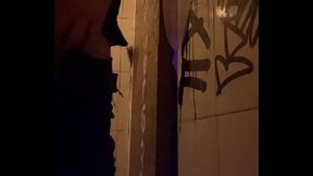 Spied while pissing in the toilets of a bar...