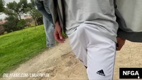 24cm Colombian soccer stud destroys stranger in park cruising cumshot