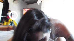 black amy pagando boquete pro namorado ate encher a boquinha de leite