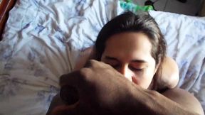 black amy pagando boquete pro namorado ate encher a boquinha de leite