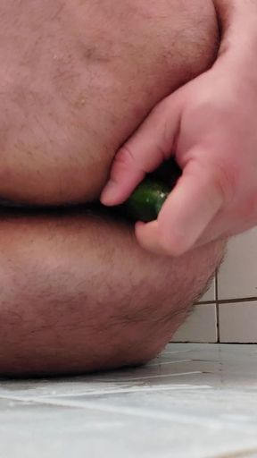 Big Ass Anal Play with Cucumber
