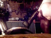 PV Riding Thick Toy Deep On Bike Fender In Toolshed