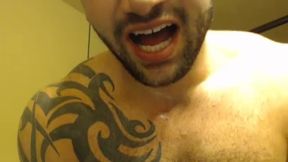 Hot Muscle Guy Jerks Off and Shoots a Huge Load and Shower