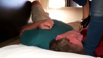 Wild Babe Enjoys Rough Late Night Trampling Action With Her Foot Slave  Kinky4Ever