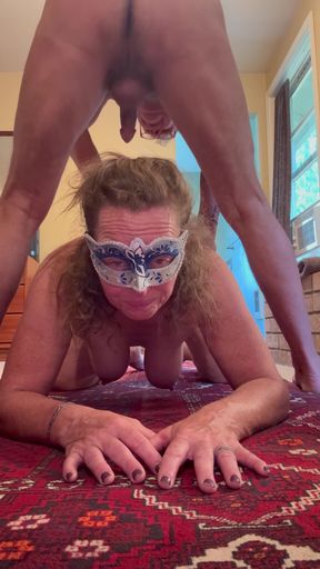 Mature Dirty Talking Bonemaiden on the Floor Talks to You Directly in the Camera, Gets Doggy and Sucks Cock