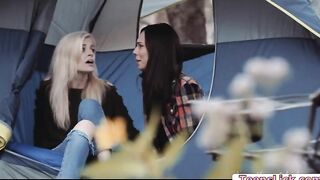 Aidra and Charlotte licks their soak pussies