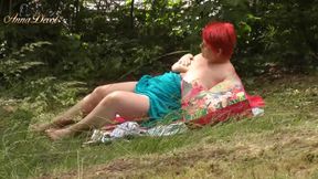 At the lake masturbated