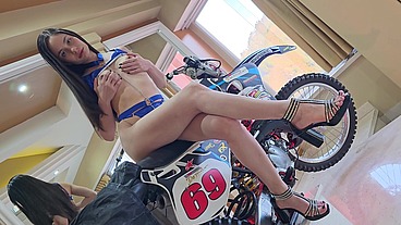 We fuck very delicious on top of a Motocross