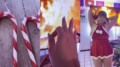 Holiday Tease: Playing with My Handmade Christmas Ornaments Before Getting Naughty