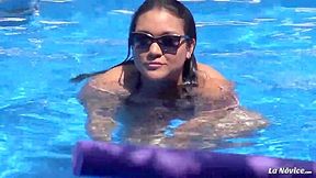 Pd Natacha - Chubby Brunette French Newbie Gets Drilled And Cummed On By The Pool