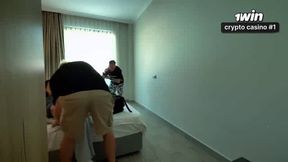 Step Mom, Step Sis share sofa with Step friend for hot, hardcore porn!