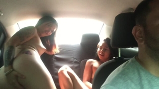 Beautiful Latinas fuck in the backseat of my car