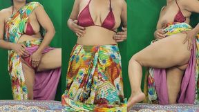 Hot Bhabhi Ko Sari Me Chut Aur Gand Mein Finger Daldi XXX