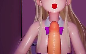 Blue Archive Toki Bunny Girl Hentai Playboy BlowJob and Sex Blonde Girl MMD 3D Purple Ribbon