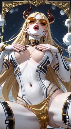 118. My White Demon in a Cloud Sexy Pose (ai Animation)