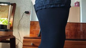 Femboy with small cock rides dick