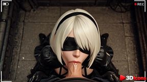 2b gets drilled in every hole by a big black dick [ai]