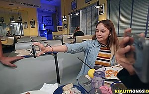 Anya Olsen Sucks a Big Dick in Restaurant