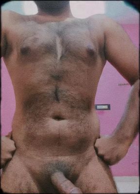 Hunk male masturbate and play with dick and fuck his sister in law on video call