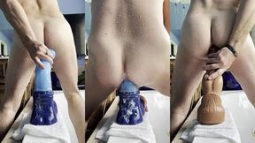 taking massive dildo chance xl un-flared plus other from mr hankey