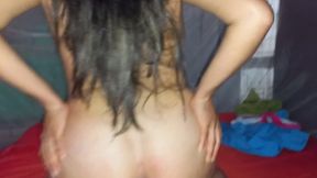 Hot Latina MILF rides massive cock in cowgirl