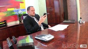 Miley Ann Teases Her Boss Until He Fucks Her in His Office (Busty Secretaries)