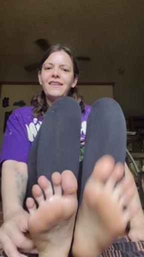 Cleaning my dirty feet