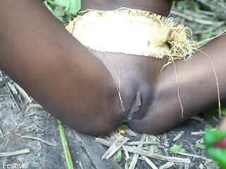 three native Afro beauties playing with every other‘s snatch