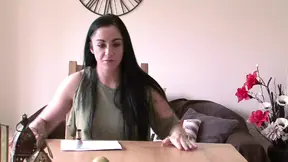 English babe Sabrina J goes wild in the kitchen with Luke Hardy
