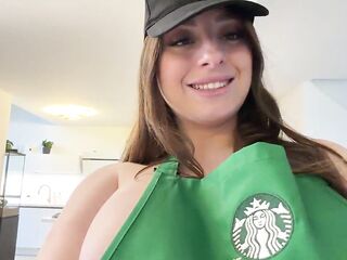 Facefucking, Unfathomable Mouth, Snatch Licking And Coarse Sex With The Large Booty Barista And Her Large Tits - Luna Doll