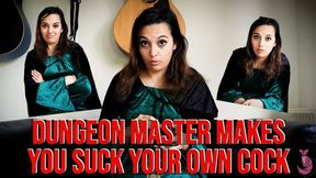 Dungeon Master Makes You Suck Your Own Cock