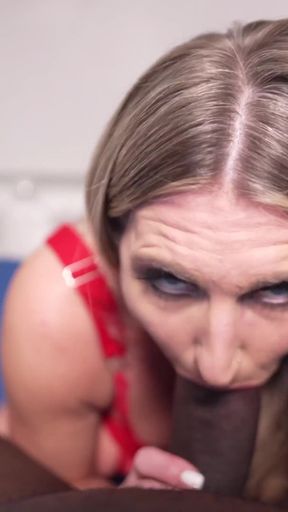 Katie Kampbell Struggles Giving Semaj a Blowjob