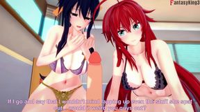 Akeno and Rias Surprise me whit a double blowjob - DXD NTR Madness Series