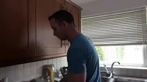 English amateur wife gets rammed hard in the kitchen