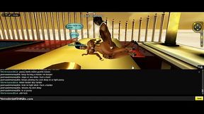 Blue Greek 3D Anime Chick Fucks Virtual Game Character Hard