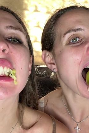 Raw Chew Bite Swallow Tease POV