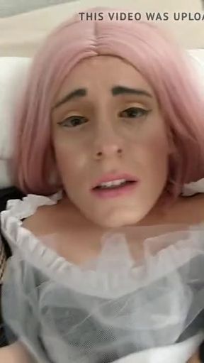 pink wig sissy maid fucked missionary and humiliated by