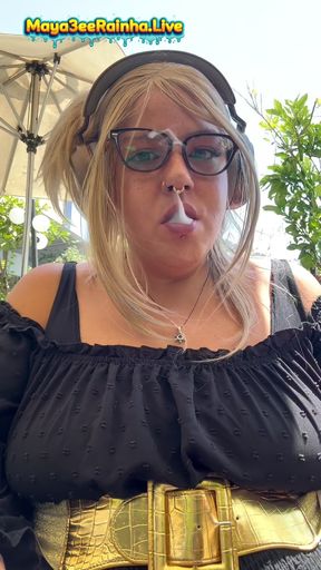 Good Morning, Goddess - Brazilian BBW MILF Outdoor Smoking Ritual