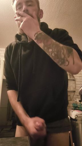 Quick Smoking Fetish Masturbation