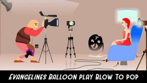 Balloon Play and Blow to pop in Pantyhose