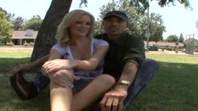 She gets rammed in front of her man