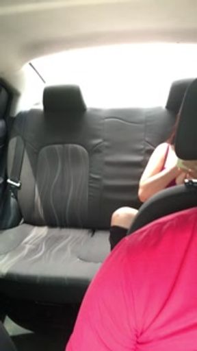 I make a video call to my husband to make my driver horny