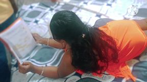 Step Father Punished Her Step Daughter for Getting Low Marks on Exam - Full Tamil Audio with Real Lustful Moaning
