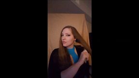 Brushing and plaing with my long hair!
