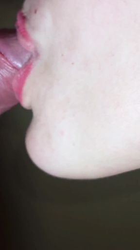 4K Extremely Close-up: Sloppy Foreskin Sucking and Licking! Slow Blowjob Asmr While Sucking on Hot Cum!